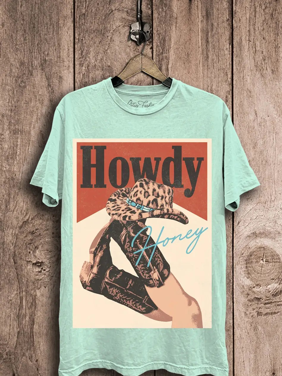 Vintage Howdy Floral Boot Tee