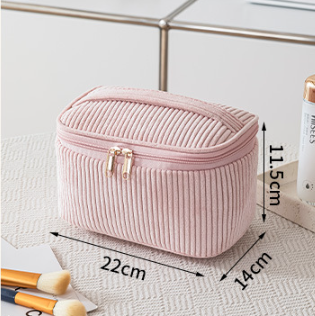 Corduroy cosmetic bag travel portable bag-4pcs set