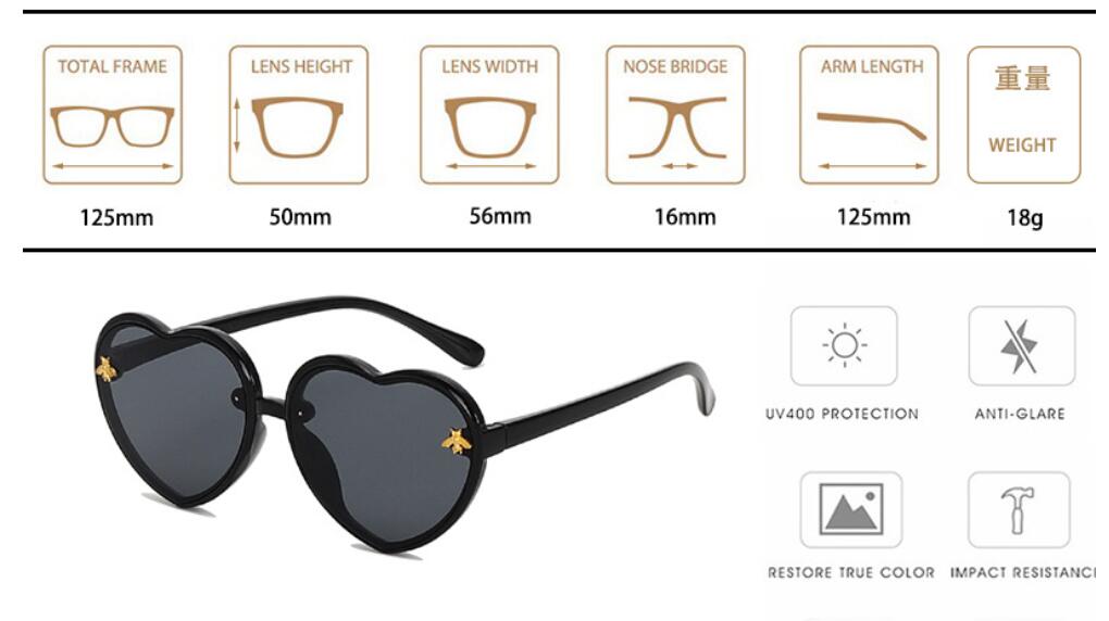 Heart Cute Children's Sunglasses Kids Summer Sunglasses