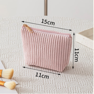 Corduroy cosmetic bag travel portable bag-4pcs set