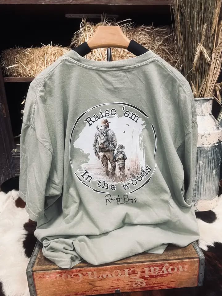 Raise 'Em in the Woods Father & Son Shirt