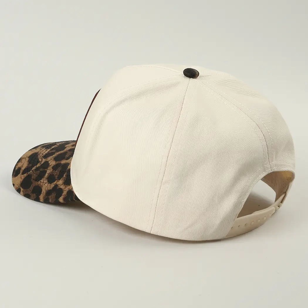 Howdy darlin’ embroidered Leopard brim trucker hat