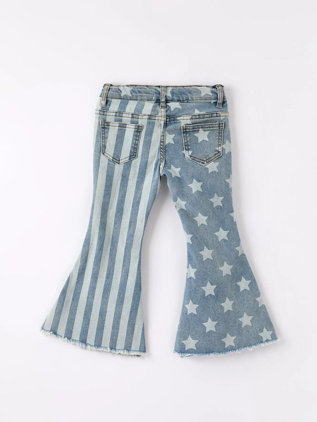 4th of July Patriotic Star Stripe Flare Jeans